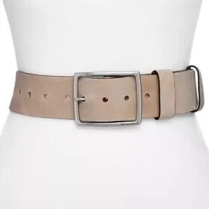 Rag & Bone Boyfriend Belt in Pelican Rag & Bone Pelican Nubuck Jumbo Boyfriend Waist Belt  main image 2